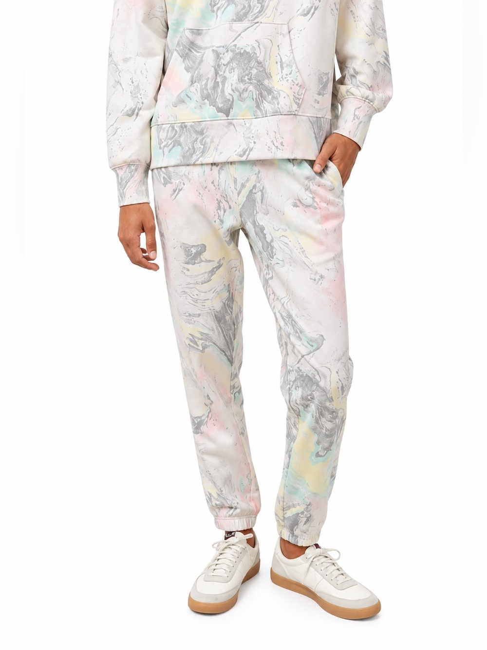Rails Simo Sweatpants in Ivory Pastel‎ Marble